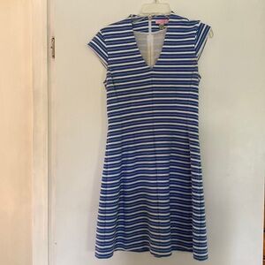 Lilly Pulitzer blue and white striped dress
